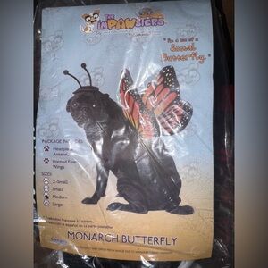 Monarch Butterfly Dog Costume - Black and Orange